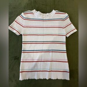 L.A. Hearts Striped Ribbed Knit T-Shirt